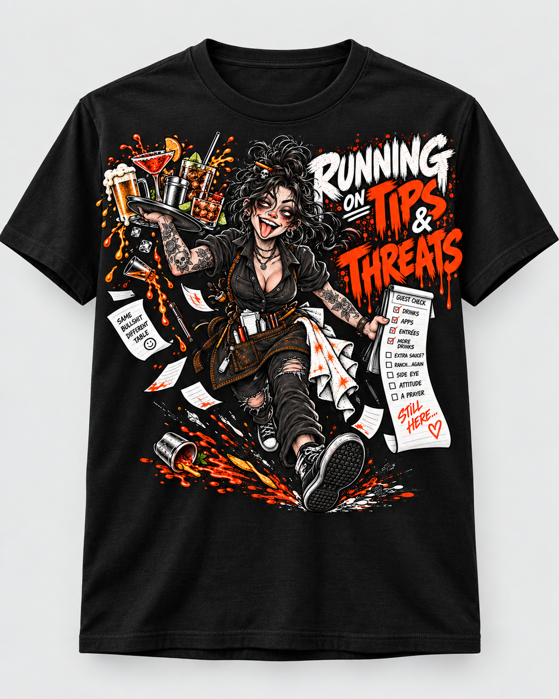 Running on Tips & Threats Tee